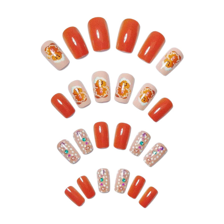 Festive Gingerbread-Themed Nail Art Bowlift