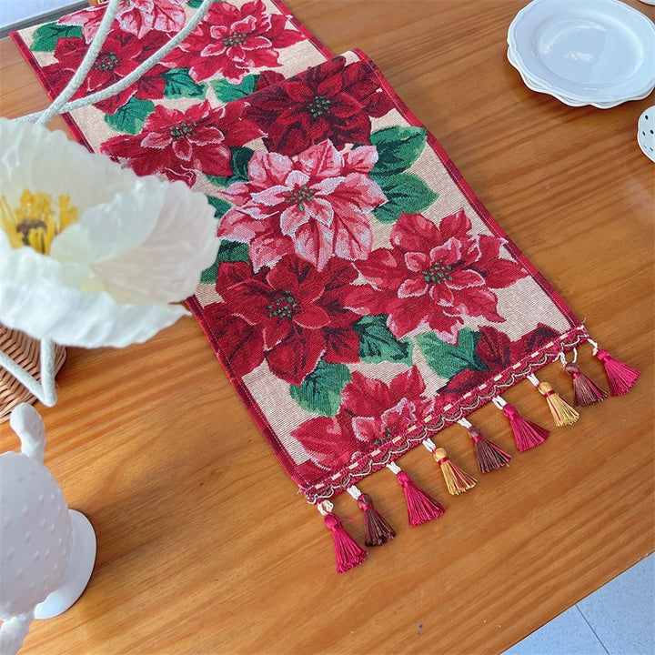 Floral Patterned Tapestry Table Runner