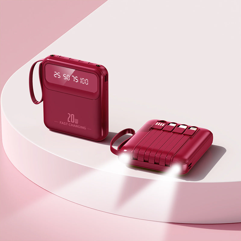 Portable power bank with multifunctional fast charging capability and digital display Bowlift