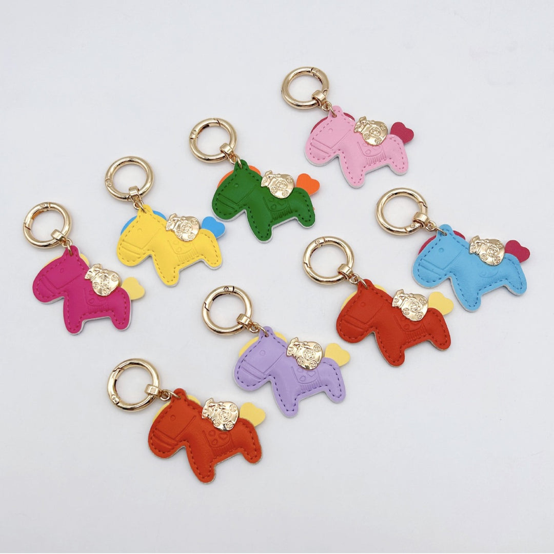 Animal-Shaped Leather Keychain Bowlift
