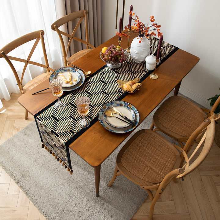 Geometric Pattern Decorative Table Runner