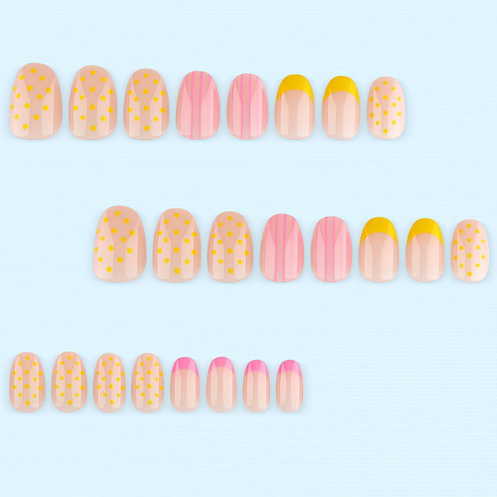 Artificial nails with modern patterns and elegant accents Bowlift