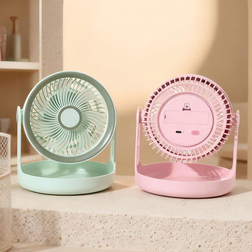 Ladies table fan with adjustable head and quiet operation mode Bowlift