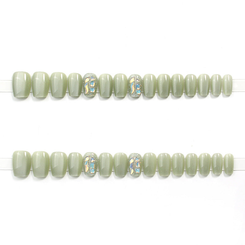 Decorative Press-On Nail Tips Set with Geometric Designs Bowlift