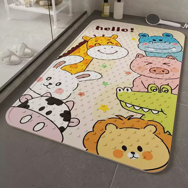 Cute Cartoon Bath Mat Bowlift