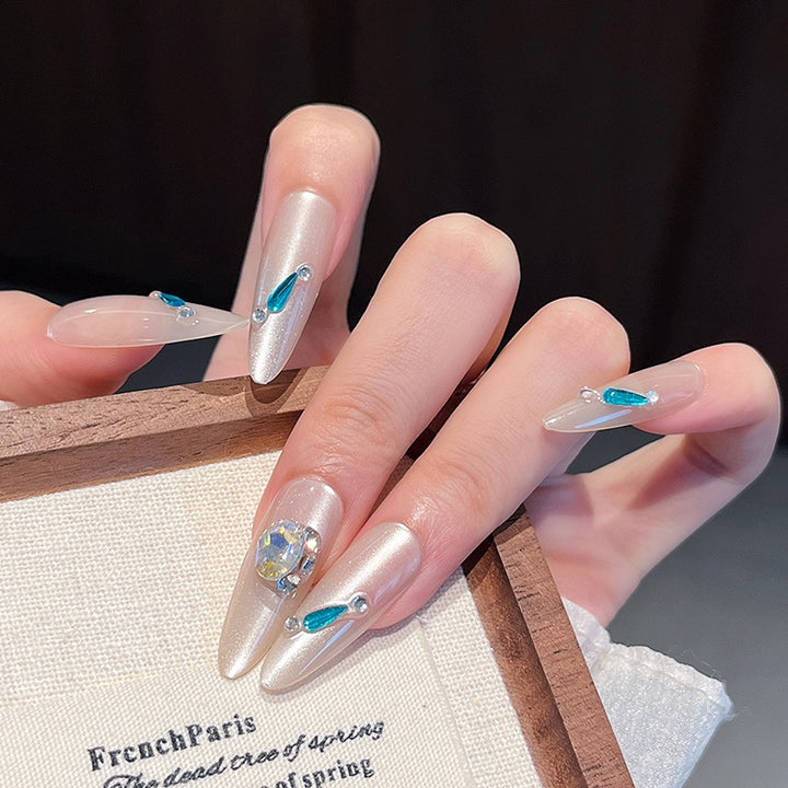 Crystal-Embellished Nail Art Extensions Bowlift