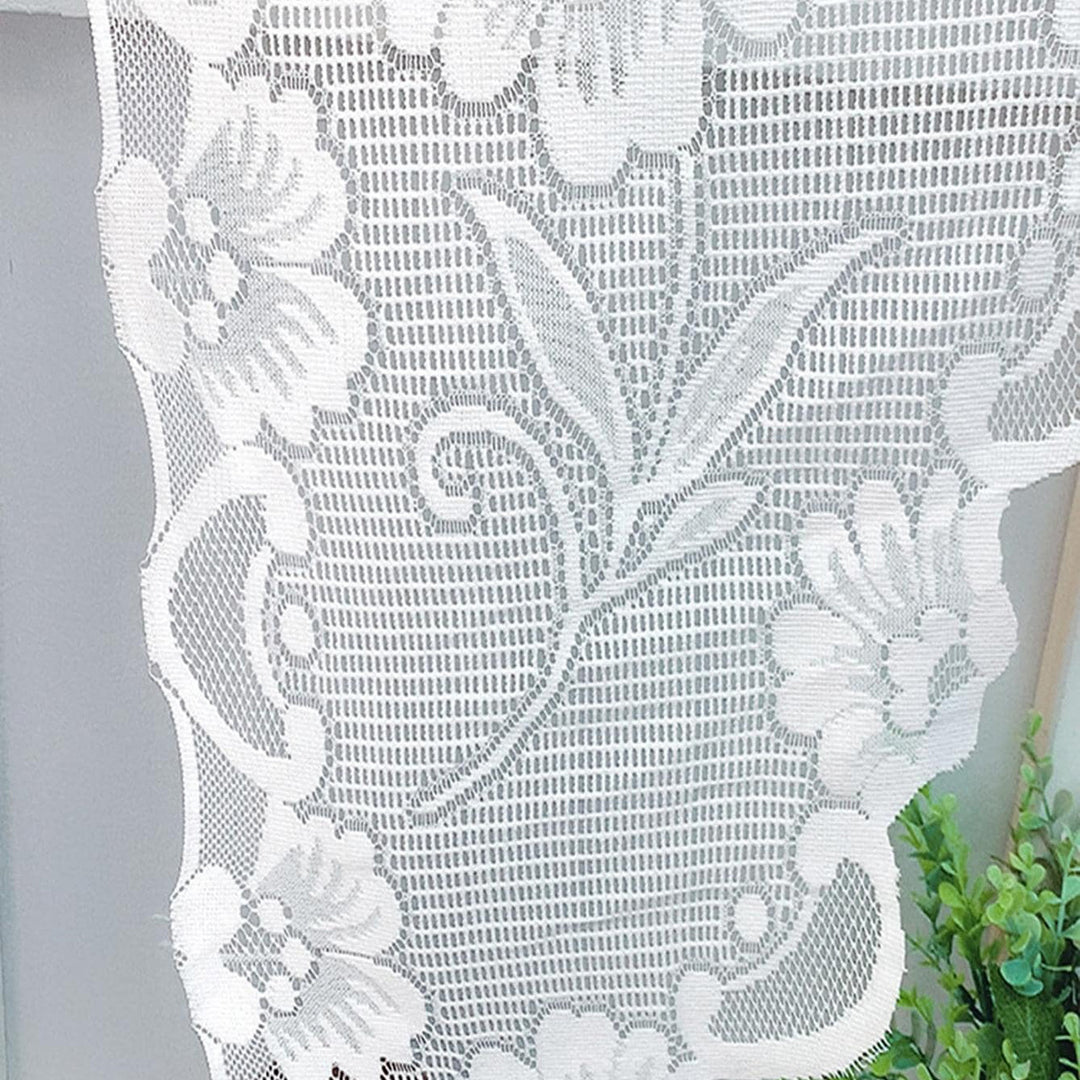 Elegant Floral Lace Window Curtains