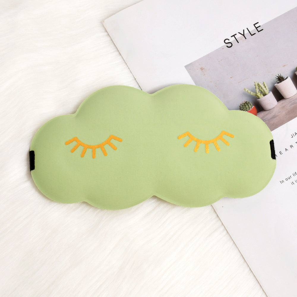 Women's cute cloud sleep mask made of memory foam with ergonomic padding and adjustable elastic band Bowlift