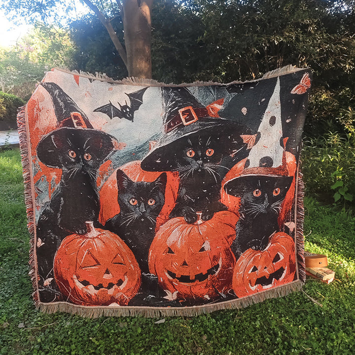 Halloween-Themed Tapestry Blanket