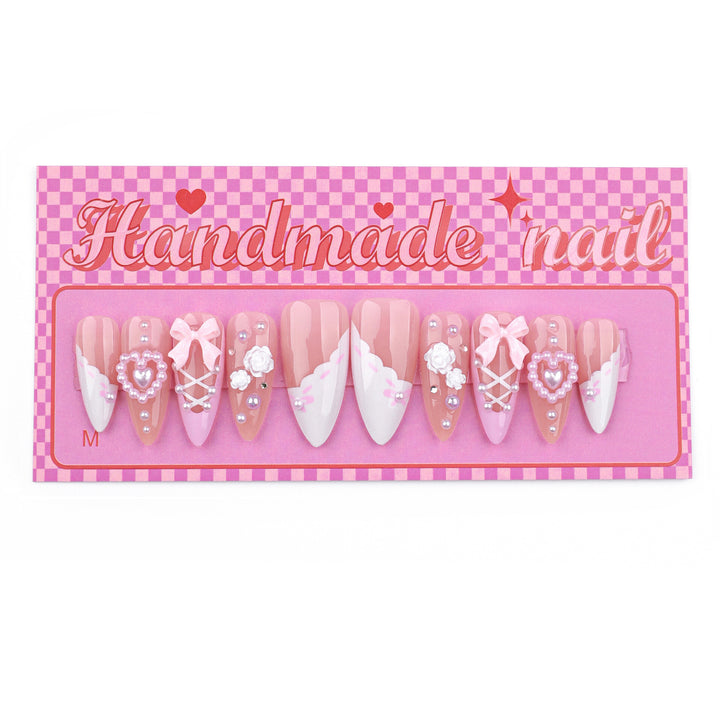 Artful stiletto nails with romantic accents Bowlift