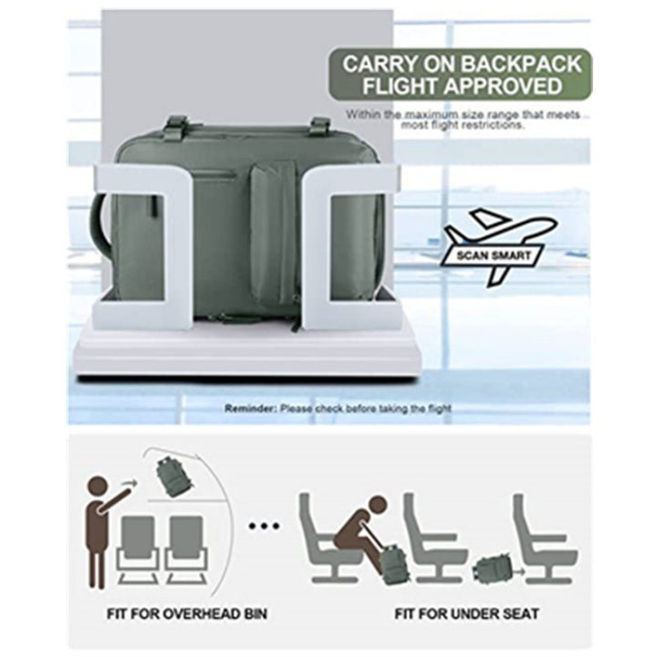 Multi-Compartment Stylish Travel Backpack Bowlift