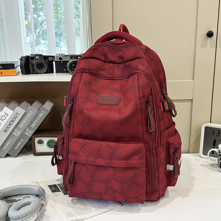Multi-Functional Textured School Backpack