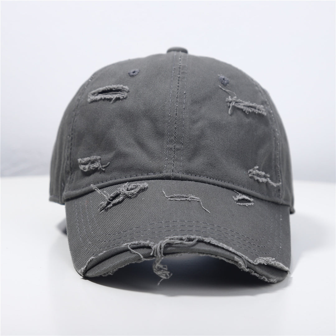 Men's Distressed Classic Cotton Baseball Cap Bowlift