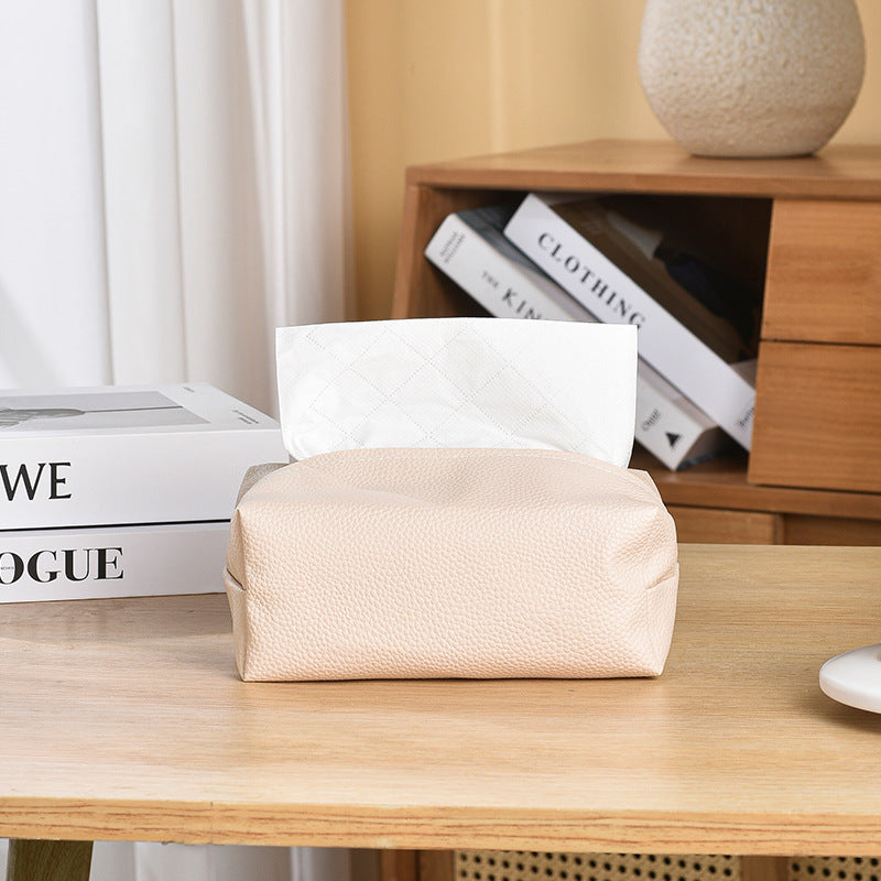 Premium Leather Tissue Box Cover Bowlift