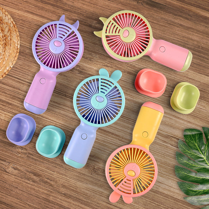 Portable Bunny-Themed Handheld Fan Bowlift