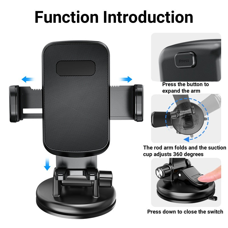 Unisex Auto-Smartphone-Mount with 360-Degree Rotating Mechanism Bowlift