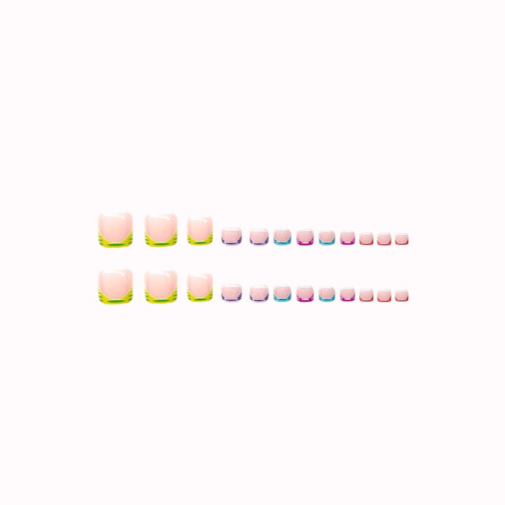 Vibrant Colorful Pedicure Nail Art Bowlift