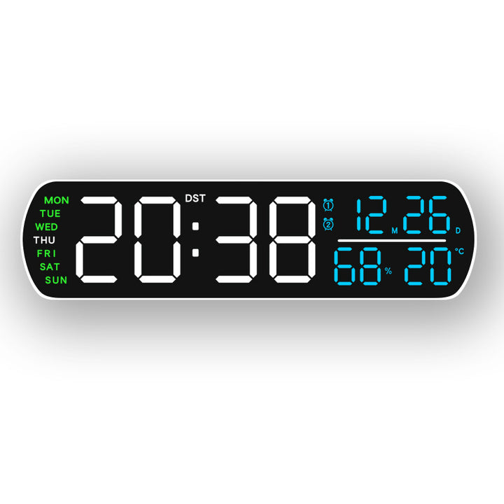 Digital wall clock with temperature and hygrometer display Bowlift