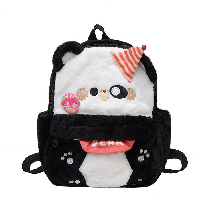 Plush backpack with cute bear motif Bowlift