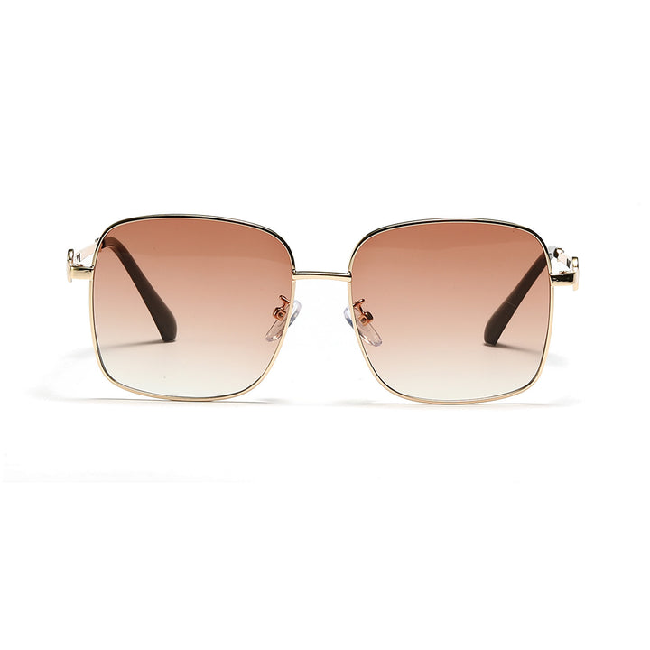 Ladies elegant square sunglasses with high-quality metal frame Bowlift