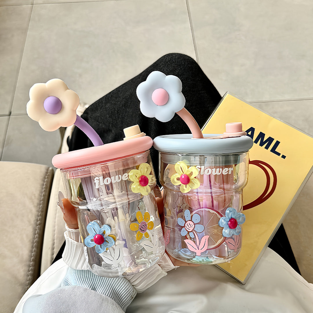 Ladies Flower Motif Drinking Cup Bowlift