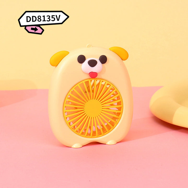 Women's Portable Mini Handheld Fan in Cute Pig Design Bowlift