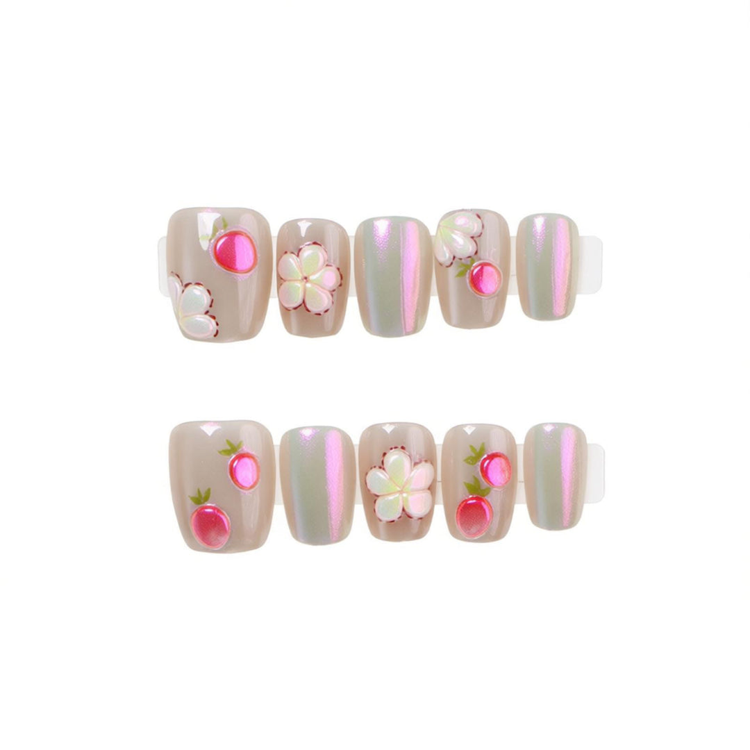 Artfully Embellished Press-On Nail Set Bowlift