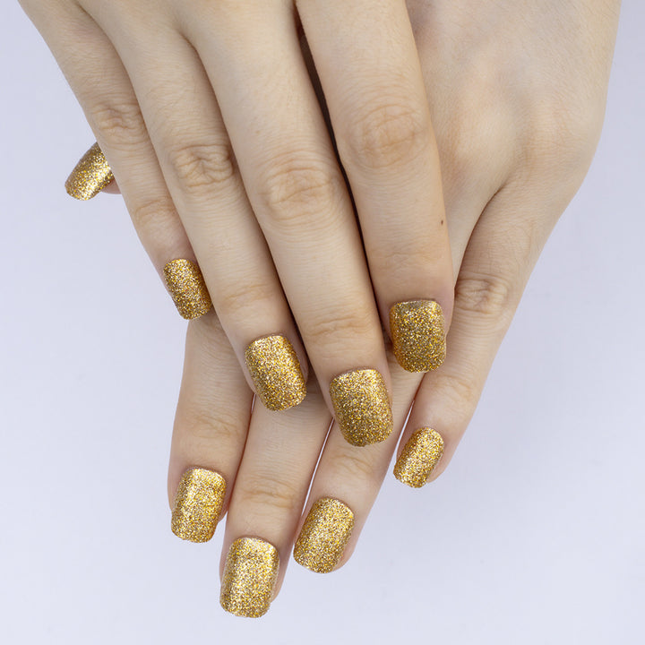 Glittering Artificial Nails In Elegant Square Design Bowlift