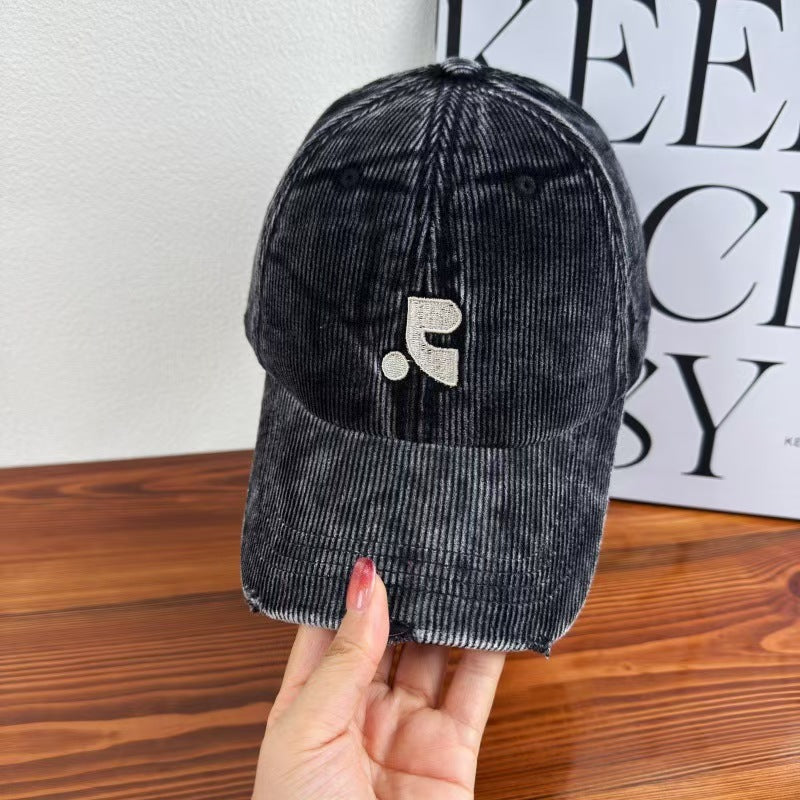 Women's Velvet Textured Baseball Cap Bowlift