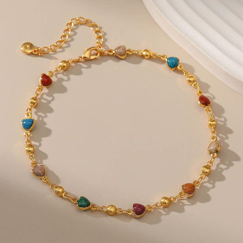 Heart Charm Anklet Bowlift
