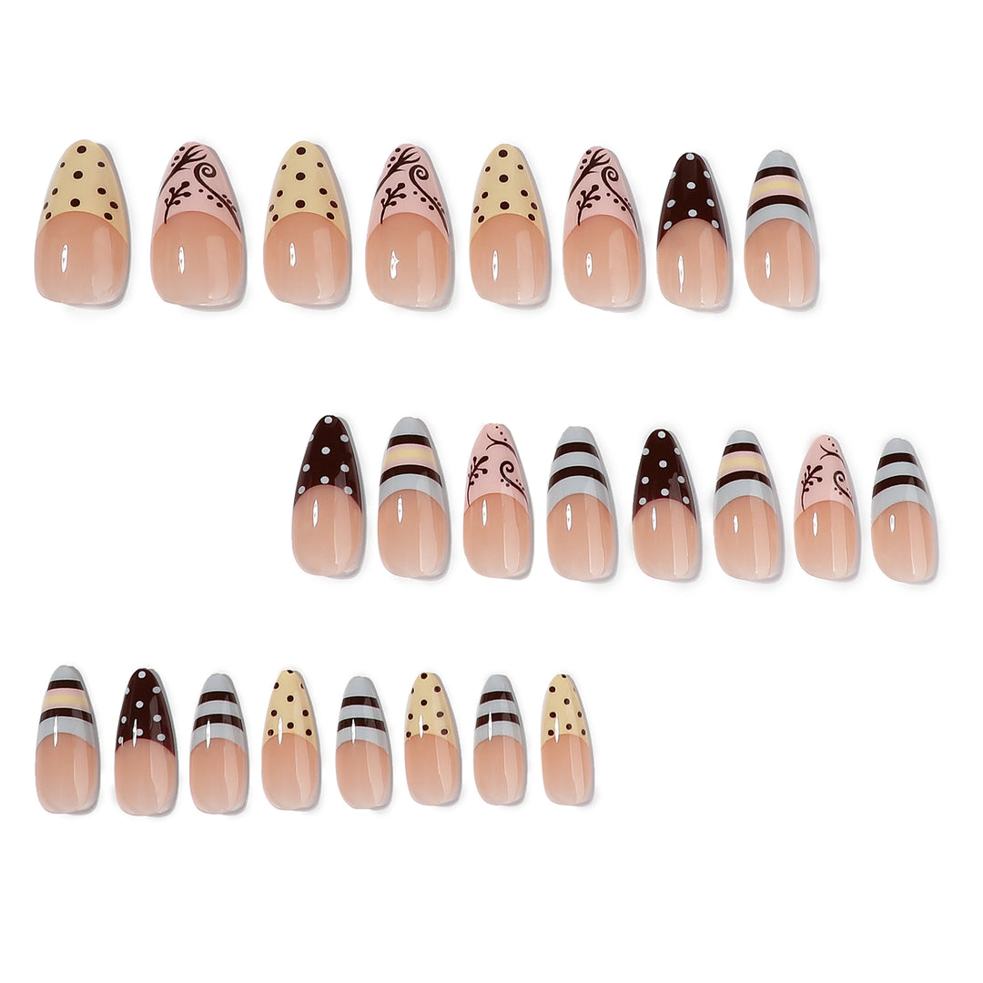 Artistic acrylic nails with enchanting dessert design Bowlift