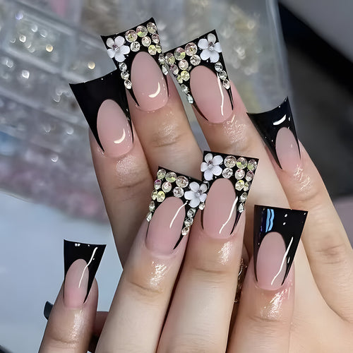 Stiletto Glitter-Embellished Press-On Nails Bowlift