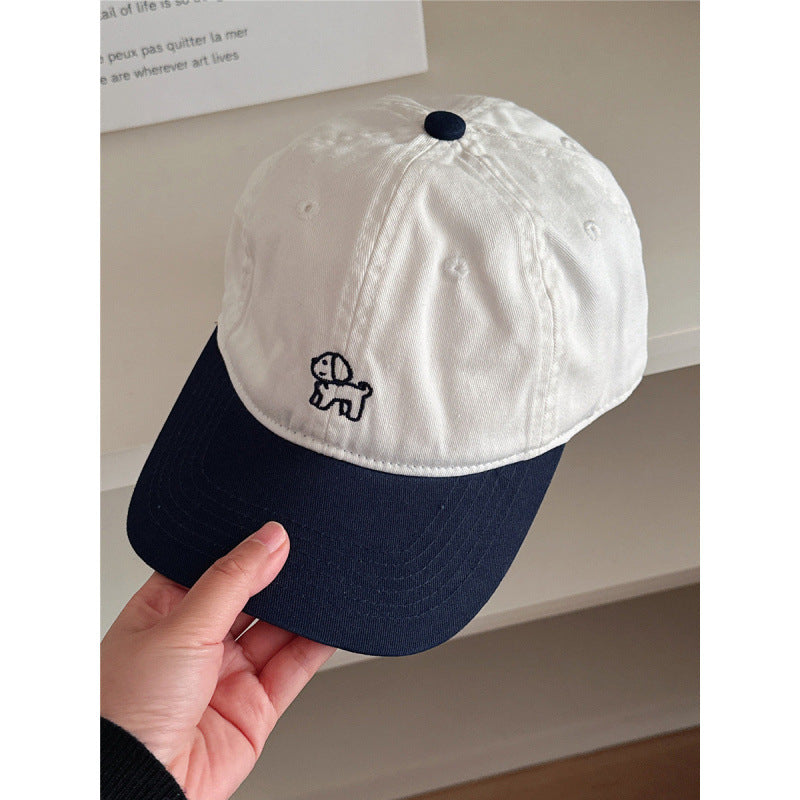 Women's Casual Embroidered Dog Baseball Cap Bowlift