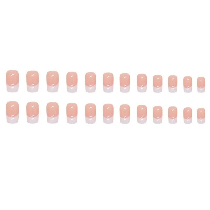 Acrylic nail set with elegant French design and glossy finish Bowlift