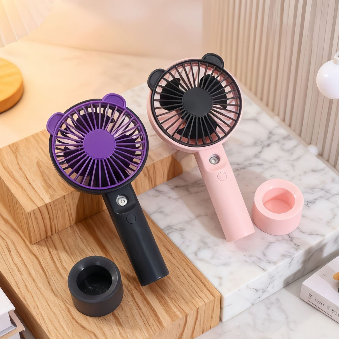 Ladies portable hand fan with spray function Bowlift