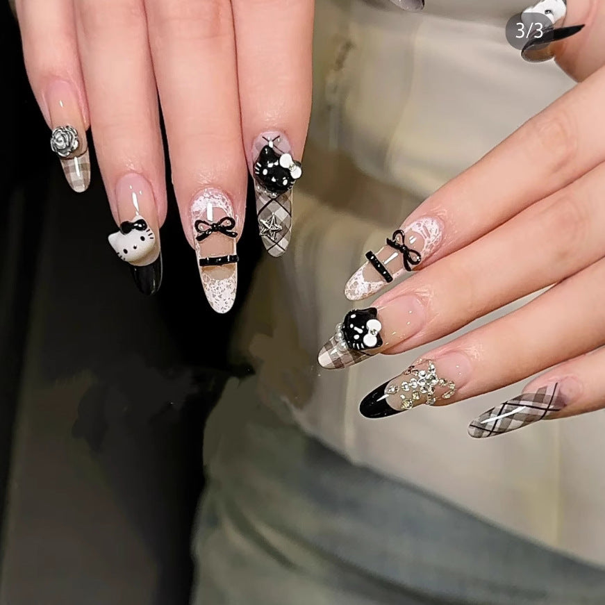 Creative Thematic Press-On Nail Design Bowlift