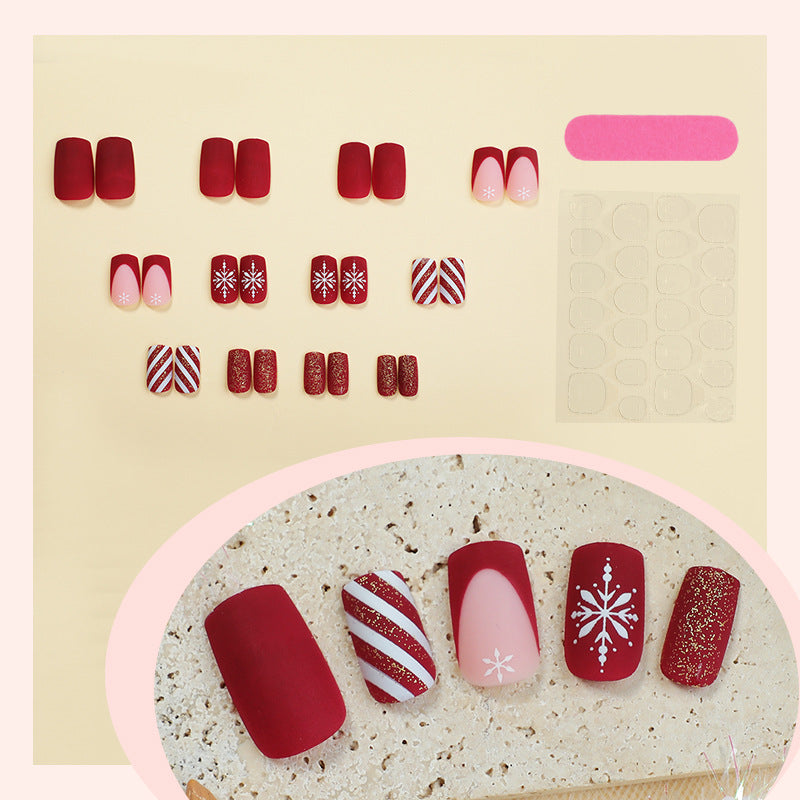 Festive Seasonal Press-On Nail Set Bowlift