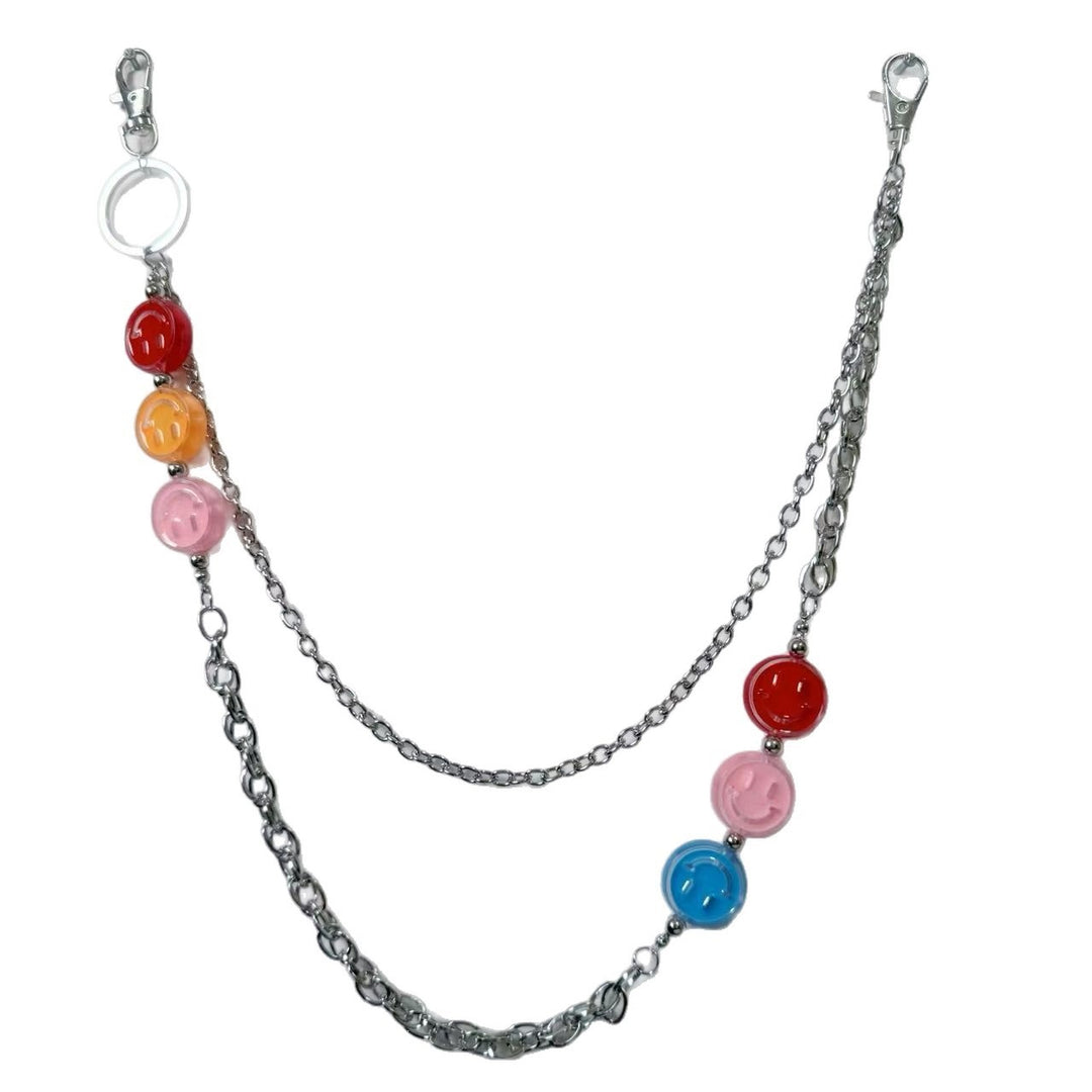 Fashionable chain belt with colorful pendants Bowlift