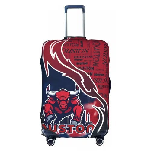 Unisex nan elastic luggage cover with football argyle pattern, tear-resistant stretch cover for trolley with handle and wheel openings Bowlift