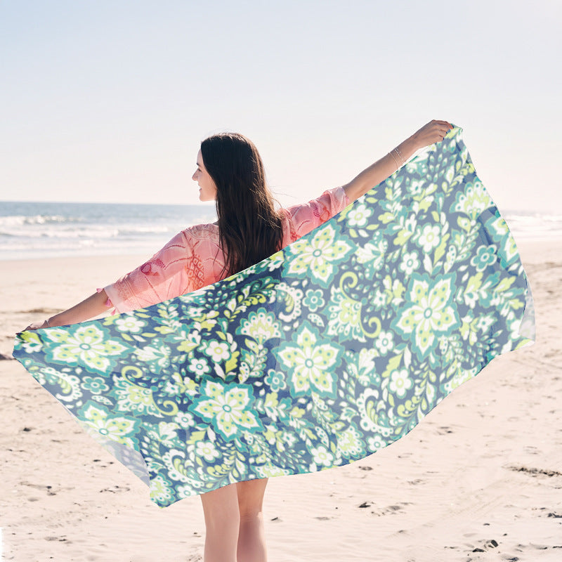 Beach towel with elegant jellyfish pattern Bowlift