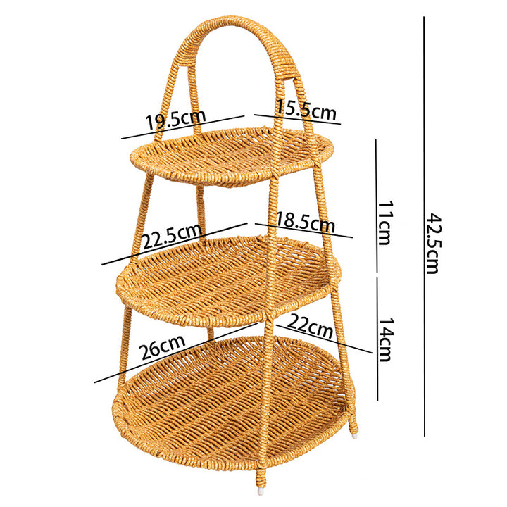 Women Handcrafted Storage Basket with Round Design Bowlift