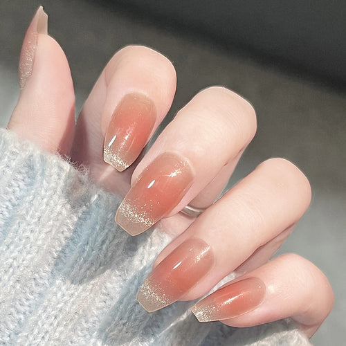 Elegant Glossy Gel Press-On Nails Bowlift