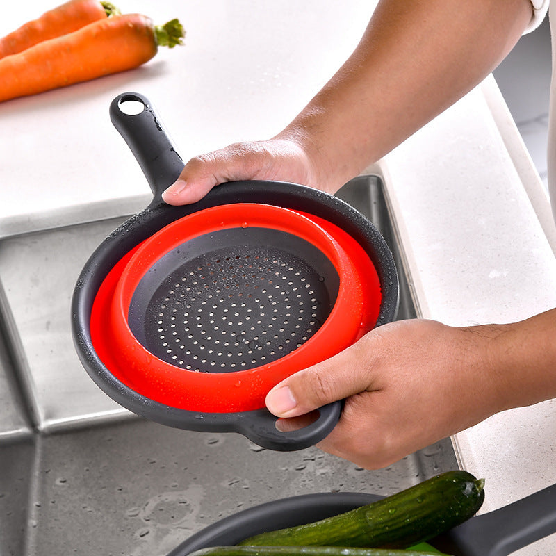 Collapsible Silicone Strainer with Ergonomic Handle Bowlift