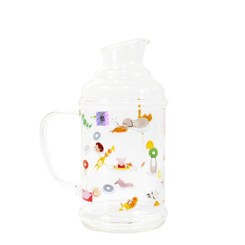 Ladies Glass Jug with enchanting Animal Motifs Bowlift