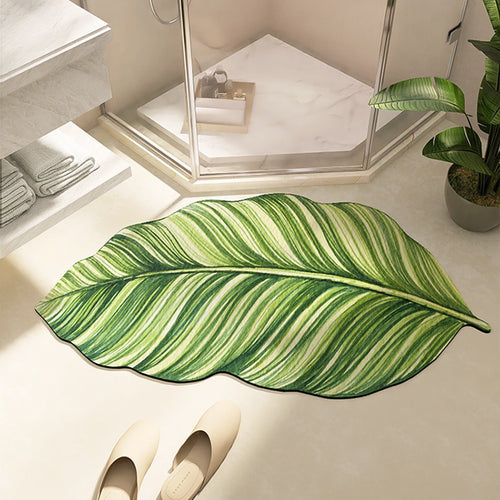 Leaf-Shaped Decorative Bath Mat