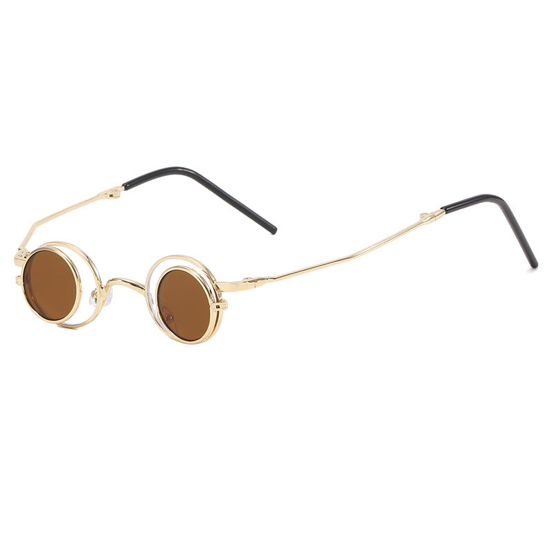 Women's Fashion Round Sunglasses with Elegant Metal Frame Bowlift