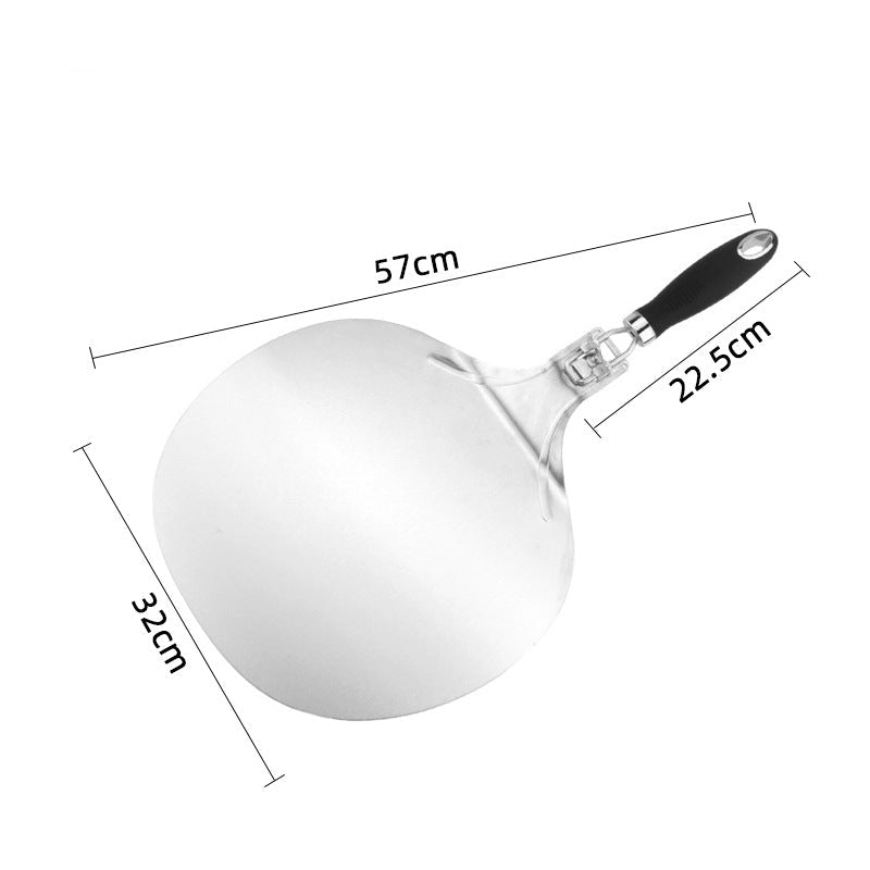 Foldable Nonstick Pizza Peel with Locking Silicone Grip Bowlift