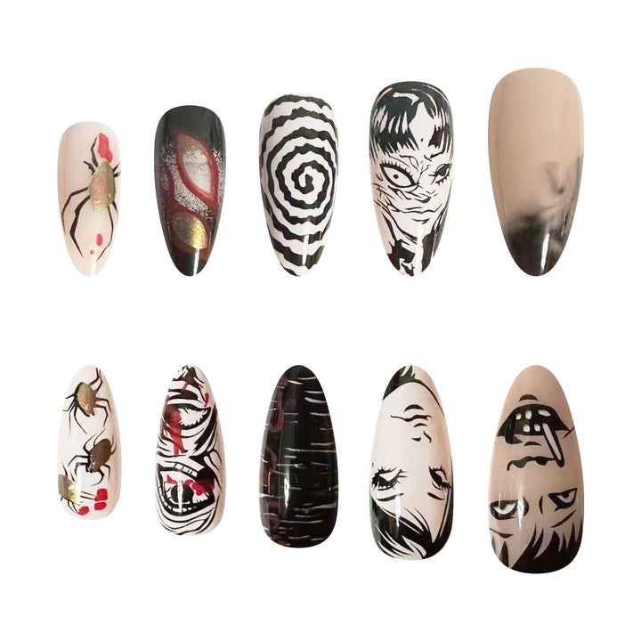 Creative horror design artificial nails Bowlift