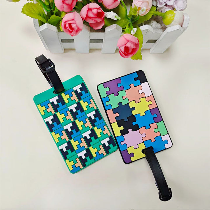 Unisex Geometric Patterned Luggage Identifier Bowlift