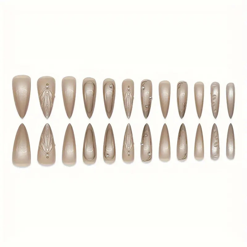 Premium Sculpted Press-On Nail Art Bowlift